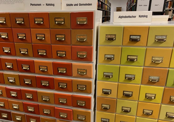 Zettelkästen in der Archivbibliothek Solingen