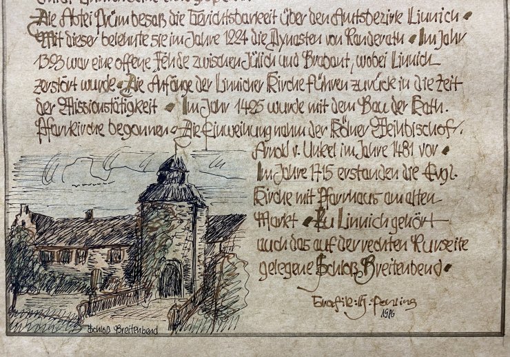 Handschriftliche Chronik der Stadt Linnich